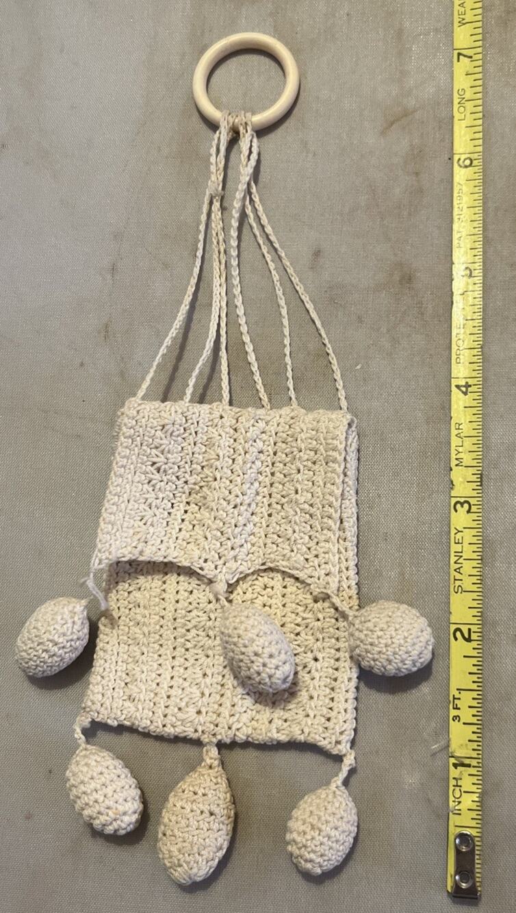 Edwardian Crocheted Chatelaine Coin Purse Reticule